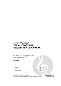 Tres Piezas para Orquesta de Camera von Astor Piazzolla 