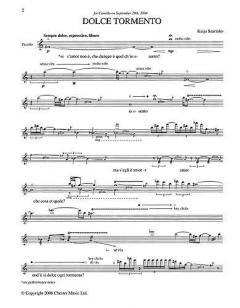 Dolce Tormento (Solo Piccolo) von Kaija Saariaho 
