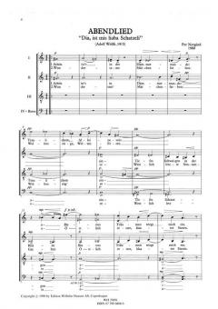 Abendlied Und Marchenfarben (Score) (Per Norgard) 