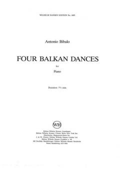 Four Balkan Dances for Piano von Antonio Bibalo 