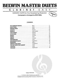 Belwin Master Duets Easy Vol. 2 von Keith Snell für Klarinette im Alle Noten Shop kaufen