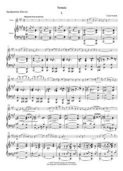 Sonate A-Dur von Cesar Franck für Violine und Klavier im Alle Noten Shop kaufen - PV2611