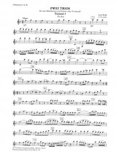2 Trios in Es-Dur und B-Dur von Joseph Woelfl für 2 Klarinetten und Fagott im Alle Noten Shop kaufen