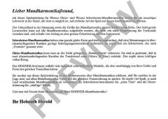 Spielanleitung für diatonische Mundharmonikas von Helmuth Herold für diatonische Mundharmonikas mit Wiener Oktav- oder Wiener Schwebeton-Stimmung im Alle Noten Shop kaufen