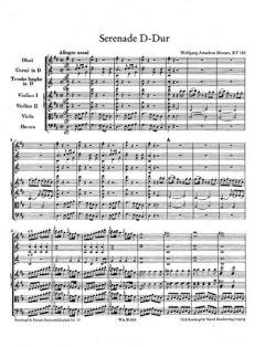 Serenade D-dur KV 185 (167a) von Wolfgang Amadeus Mozart 