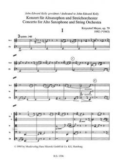 Konzert für Altsaxophon und Streichorchester von Krzysztof Meyer im Alle Noten Shop kaufen (Partitur)
