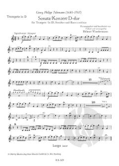 Sonata für Trompete, Streicher und Bc von Georg Philipp Telemann für Trompete, Streicher und Bc im Alle Noten Shop kaufen