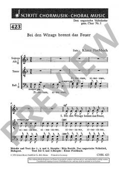 Drei ungarische Volkslieder Nr. 1 von Klaus Fischbach 