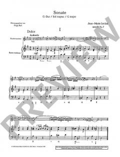 Sonate G-Dur op. 9/7 von Jean-Marie LeClair 