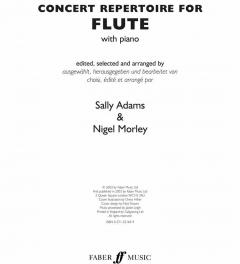 Concert Repertoire (Flute and Piano) von Thomas Morley 