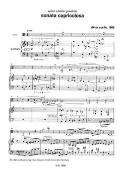 Sonata capricciosa per viola e cembalo von Viktor Suslin im Alle Noten Shop kaufen