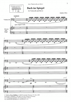 Bach im Spiegel (Violoncello, Klavier) von Andres Uibo im Alle Noten Shop kaufen
