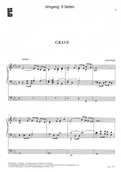 Grave (Orgel) von Artur Kapp im Alle Noten Shop kaufen