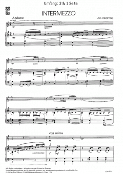 Intermezzo (Violine, Klavier) von Alo Põldmäe im Alle Noten Shop kaufen