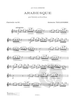 Arabesque von Germaine Tailleferre 