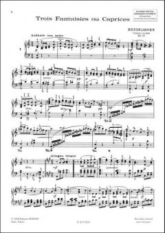 Oeuvres Completes, Volume III Fantaisies von Felix Mendelssohn Bartholdy 