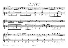 Sonate D-Dur von Georg Friedrich Händel für Querflöte und Gitarre (Viola da gamba, Violoncello oder Bassfidel ad lib.) im Alle Noten Shop kaufen