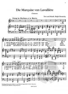 Chansons Lieder Evergreens von Ralph Benatzky 