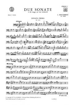 Due Sonate In Re Maggiore (G. 571-572) von Luigi Boccherini 