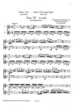 Duo Nr. 4 d-moll von Michel Yost für 2 Klarinetten im Alle Noten Shop kaufen