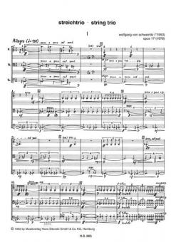 Streichtrio op. 17 von Wolfgang von Schweinitz im Alle Noten Shop kaufen