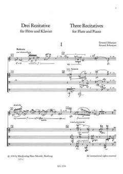 3 Rezitative von Ervand Erkanyan für Flöte und Klavier im Alle Noten Shop kaufen