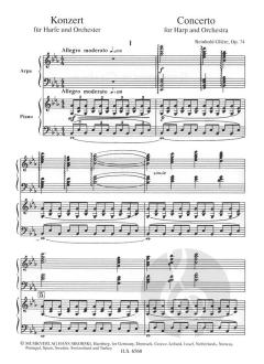 Konzert op. 74 von Reinhold Gliere 