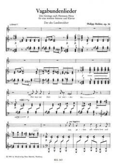 Vagabundenlieder op. 36 von Philipp Mohler 
