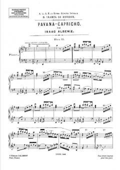 Pavana Capricho Op.12 Piano von Isaac Albeniz 