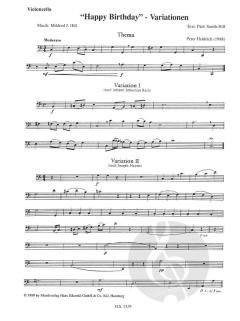 Happy Birthday-Variationen von Peter Heidrich für Streichquartett im Alle Noten Shop kaufen