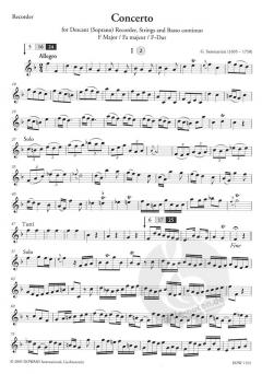 Konzert für Sopranblockflöte, Streicher und Basso continuo in F-Dur (Giuseppe Sammartini) 