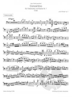 Concertino Nr. 1 C-dur op. 7 von Julius Klengel 