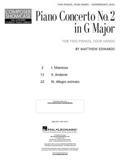Concerto No. 2 In G For 2 Pianos, 4 Hands von Matthew Edwards 