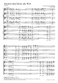 Jauchzet dem Herrn, alle Welt HoWV V.20 von Gottfried August Homilius (Download) 