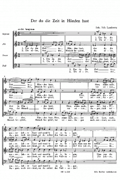 Der du die Zeit in Händen hast (Johann Sebastian Lambertz) 