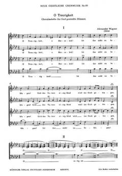 O Traurigkeit, o Herzeleid von Günter Wagner (Download) 