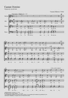 Cantate Domino von Vytautas Miškinis (Download) 