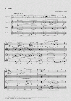 Arioso für Frauenchor von Józef Swider (Download) 