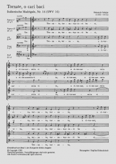 Tornate, o cari baci SWV16 von Heinrich Schütz (Download) 