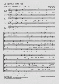Di marmo siete voi SWV17 von Heinrich Schütz (Download) 