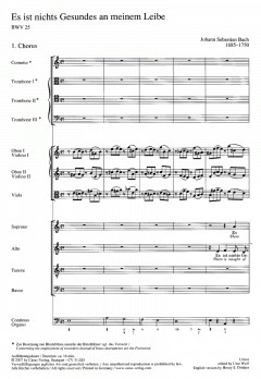 Es ist nichts Gesundes an meinem Leibe BWV 25 von Johann Sebastian Bach (Download) 