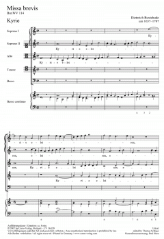 Missa brevis von Dietrich Buxtehude (Download) 