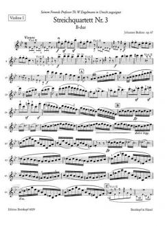 Streichquartett B-dur op. 67 von Johannes Brahms im Alle Noten Shop kaufen (Stimmensatz)