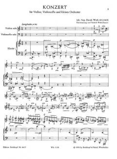 Doppelkonzert Wk 68 (Johann Nepomuk David) 