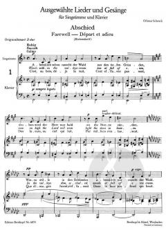 Ausgewählte Lieder und Gesänge Band 2 von Othmar Schoeck 