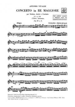 Concerto D-Dur F 1/178 Op. 3/9 T 414 RV 230 (Antonio Vivaldi) 