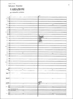 Variazioni per Violoncello e Orchestra von Salvatore Sciarrino im Alle Noten Shop kaufen (Partitur)