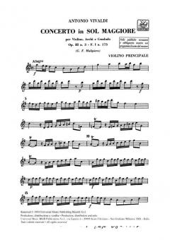 Concerto G-Dur F 1/173 Op. 3/3 T 408 (Antonio Vivaldi) 