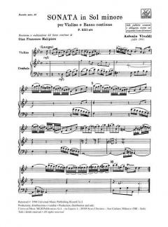 Sonate G-Moll F 13/5 T 356 von Antonio Vivaldi 