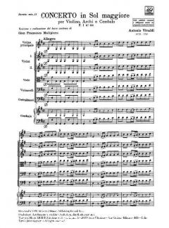 Concerto G-Dur F 1/168 T 358 RV 302 (Antonio Vivaldi) 